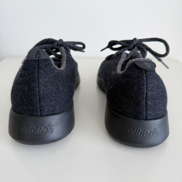 Allbirds Sneakers Womens 9 Black Charcoal Wool Runners Mizzles Shoes Lace Up - Picture 6 of 8